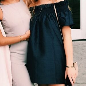 Keepsake The Label off the shoulder blue holiday party dress sz Small